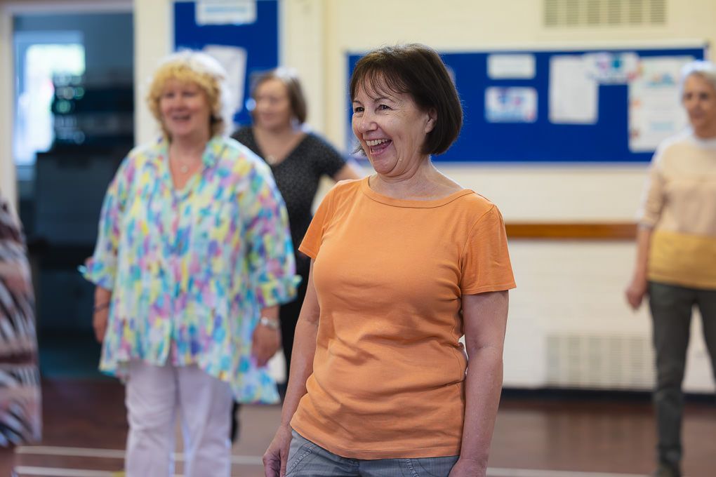 A line dancing class in Letchworth