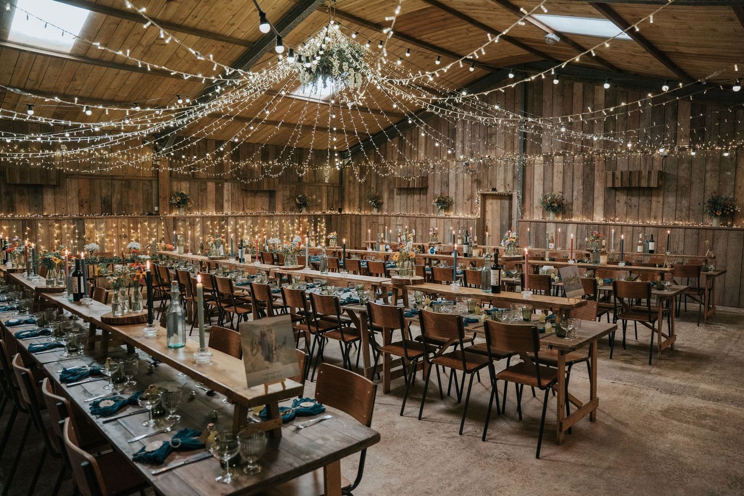 The Barn at South Milton wedding reception