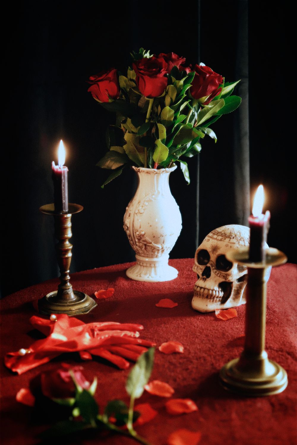 Séance photo par Chaemi Studio, photographe portrait à Montpellier. Shooting créatif pour Halloween inspiré de la Catrina mexicaine.