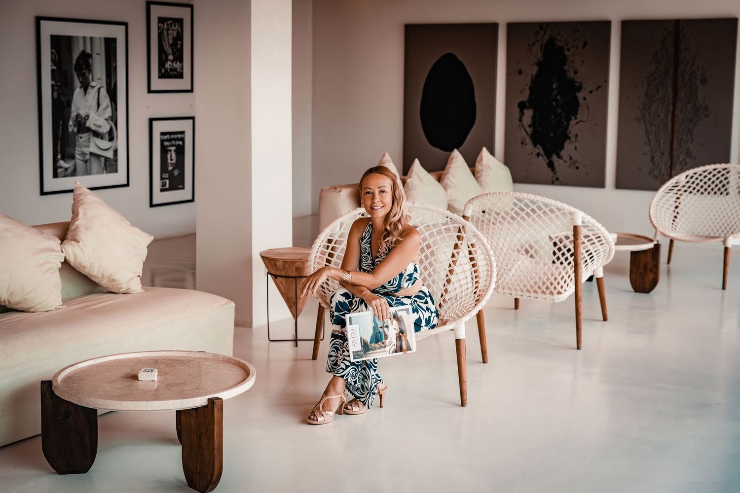 portrait of business woman during portrait session at NU Mallorca Playa de Muro.
