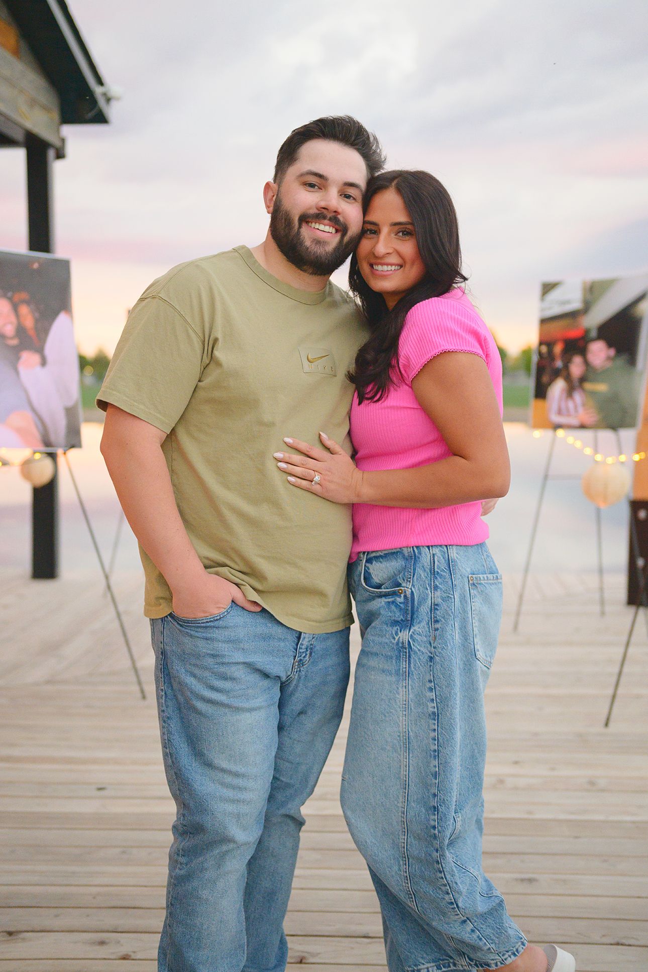 Idaho Falls professional wedding photographer wedding proposal on private late at sunset