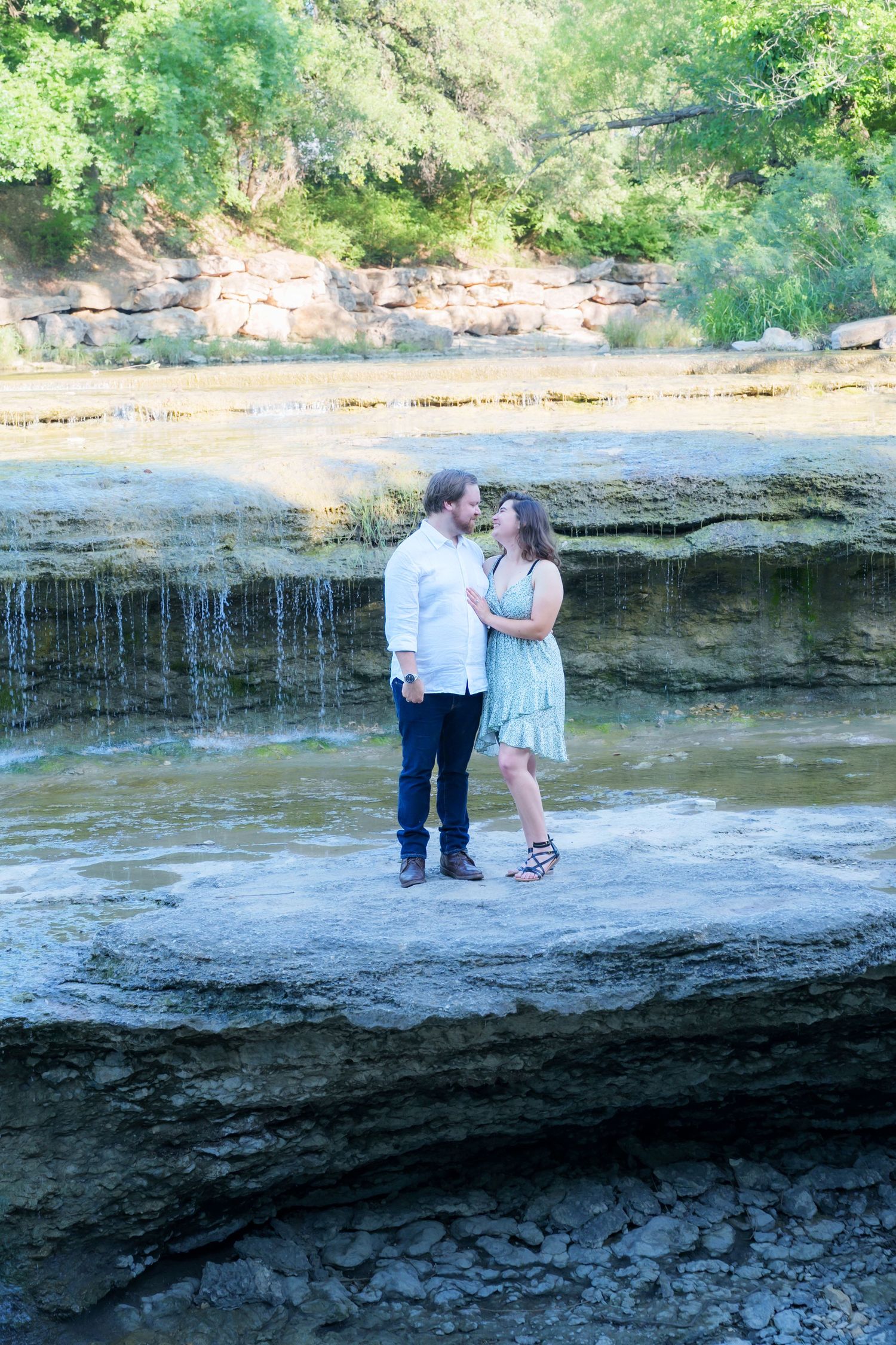 engagement session couple wedding photography Airfield Falls Trailhead & Conservation Park Fort Worth, Texas Dallas photographer couple pose