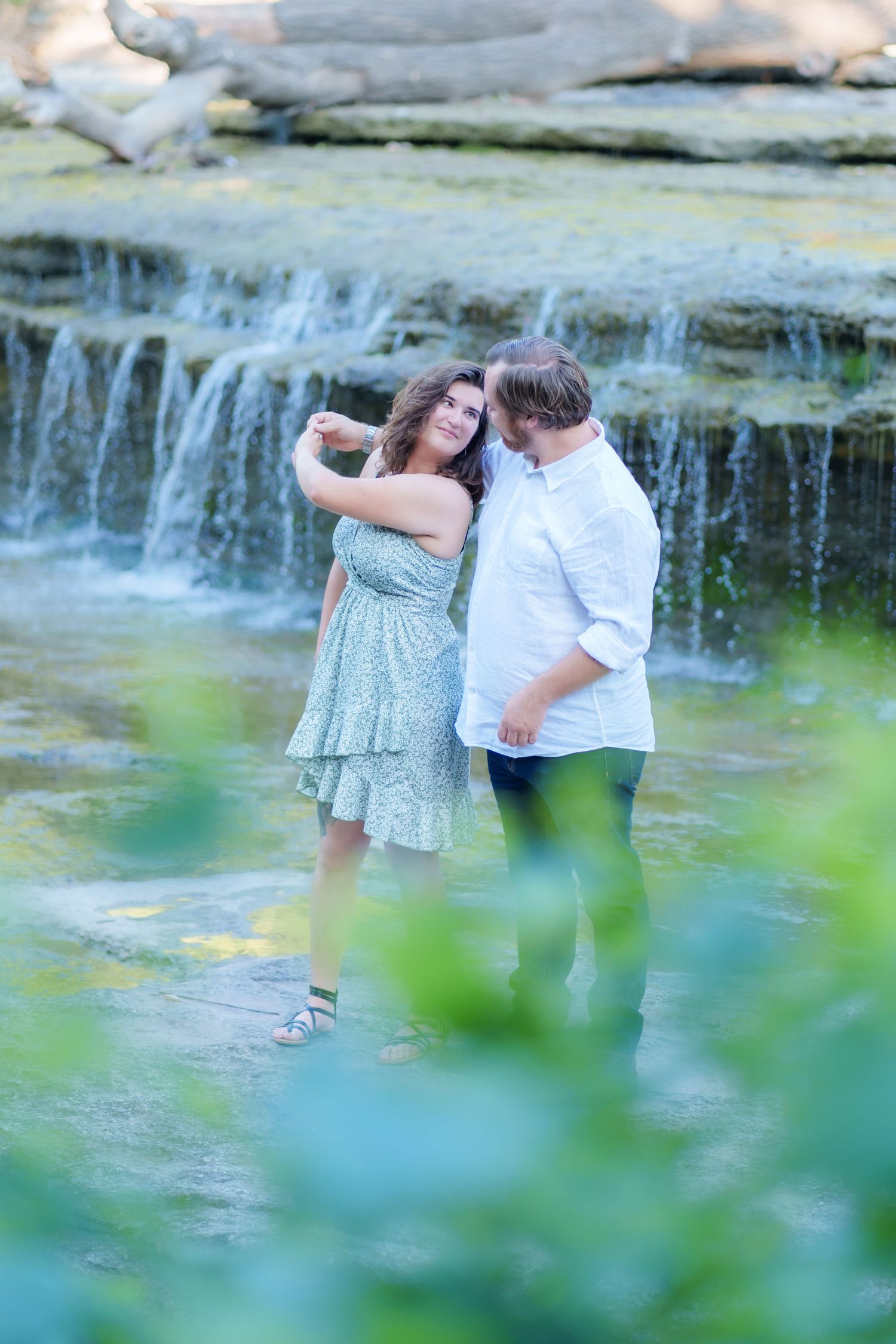 engagement session couple wedding photography Airfield Falls Trailhead & Conservation Park Fort Worth, Texas Dallas photographer couple pose