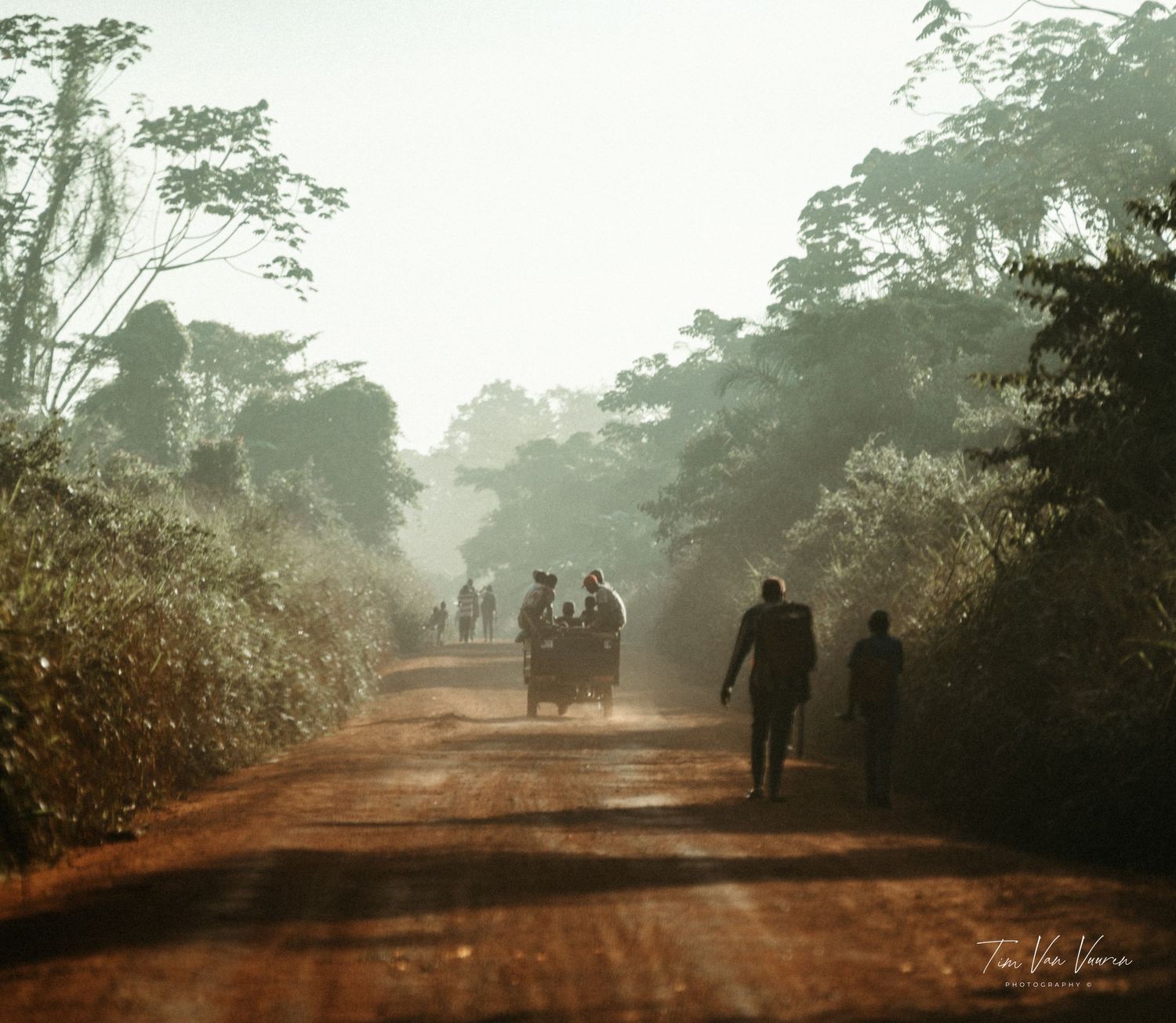 People commuting on roads in Republic of Congo