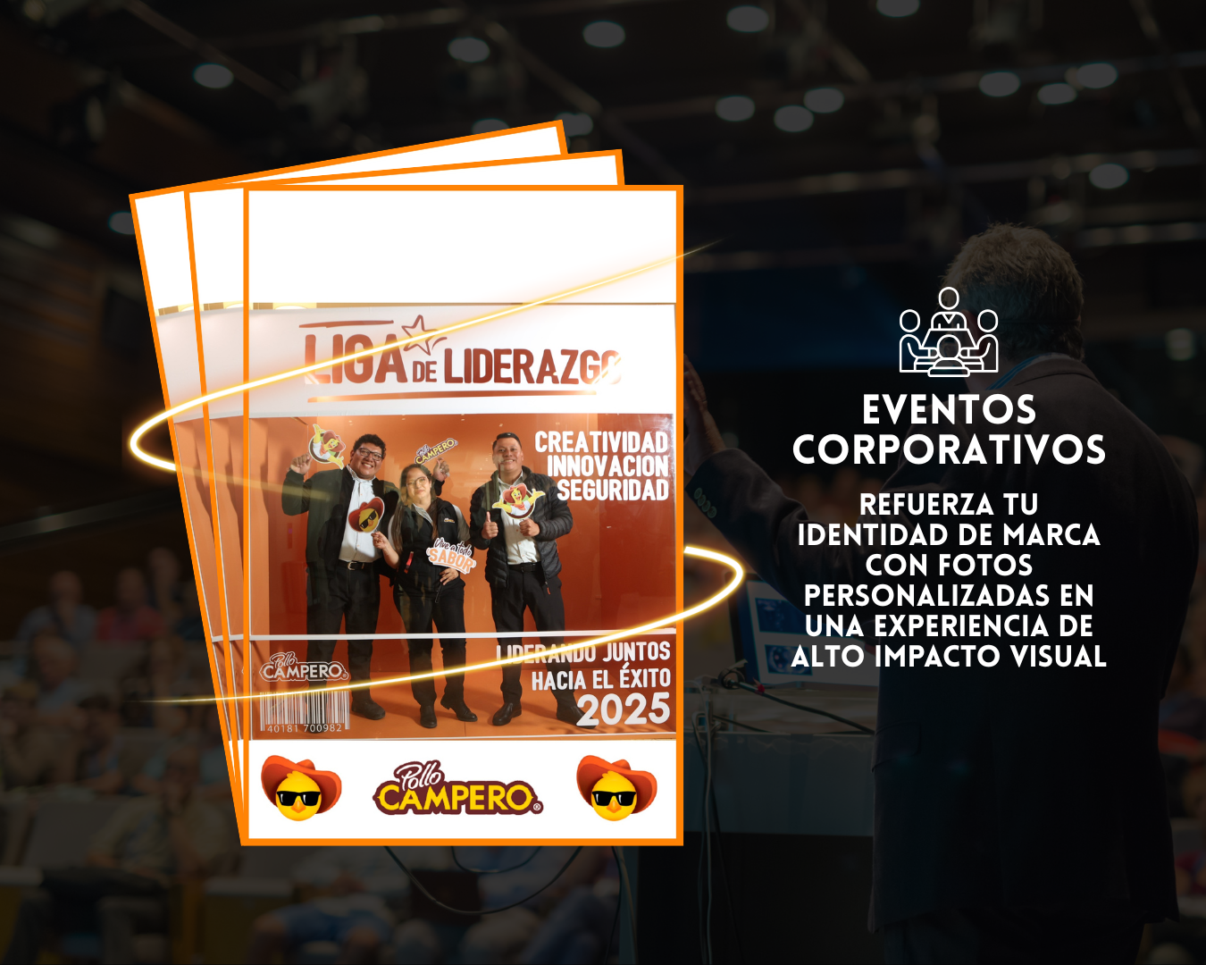 Cabina de revista para eventos corporativos en Guatemala con diseño personalizado