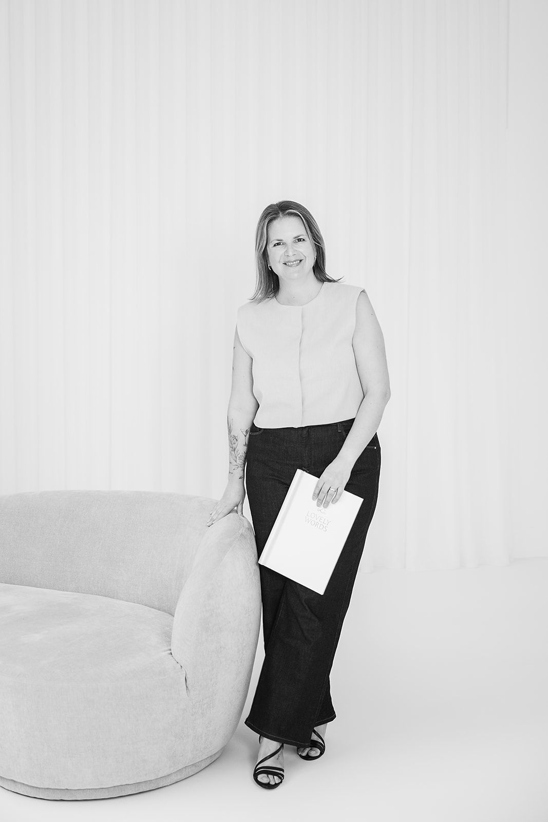 Personal branding photo of wedding celebrant Simone Gori from LovelyWords, photographed in warm natural light by MaxwellArt Photography.