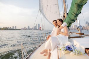 NYC Photographer - Sailboat Elopement in the Hudson River