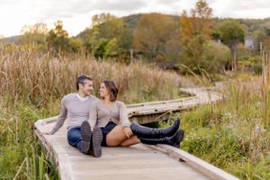 New Jersey Photographer - Fall couples photoshoot at the Appalachian Trail Boardwalk in Vernon, NJ