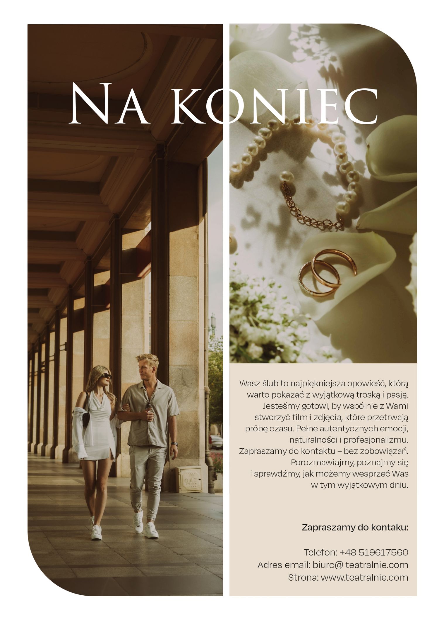 Reportaż ślubny z drona