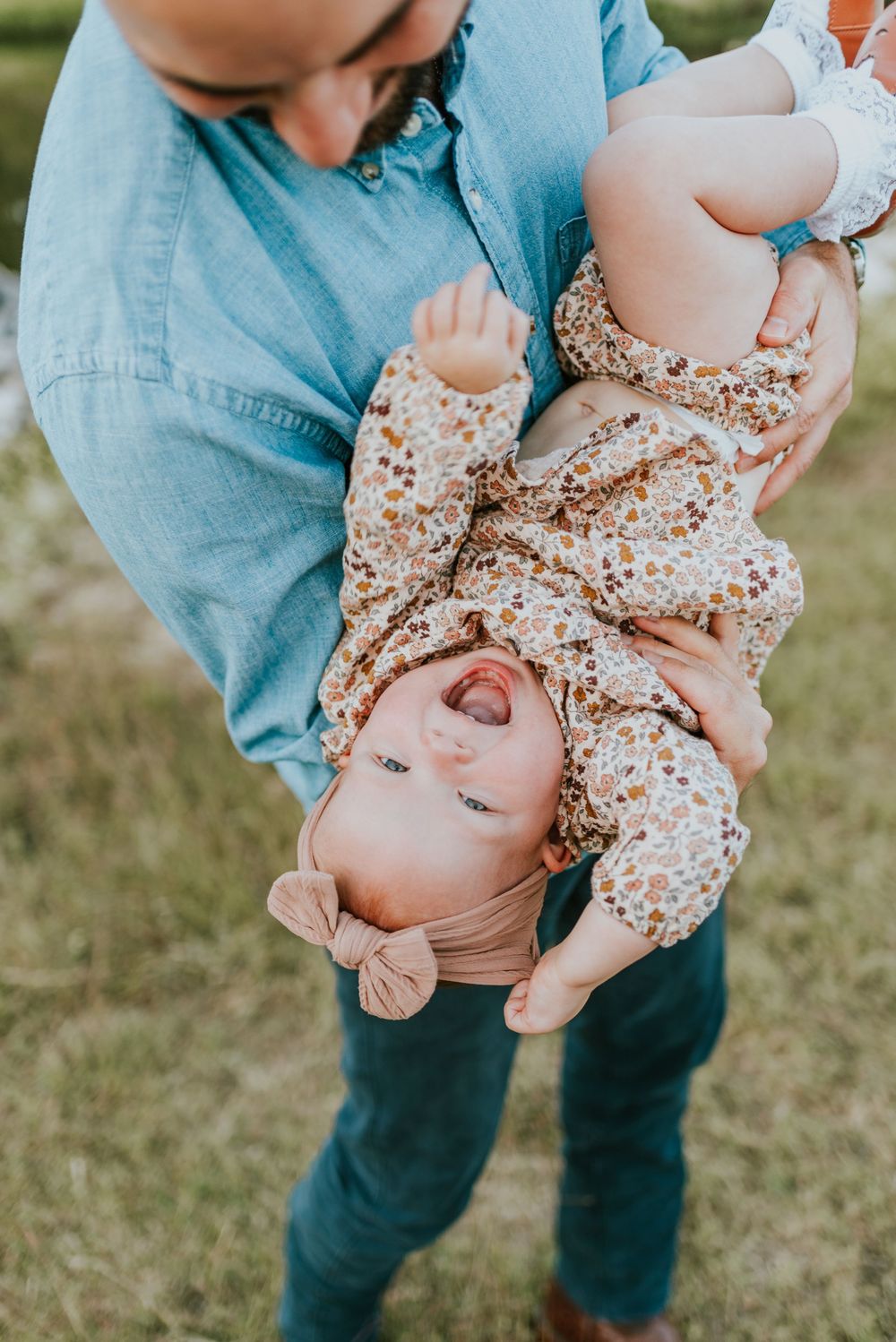 Lifestyle family photos with candid movement and relaxed, natural posing.