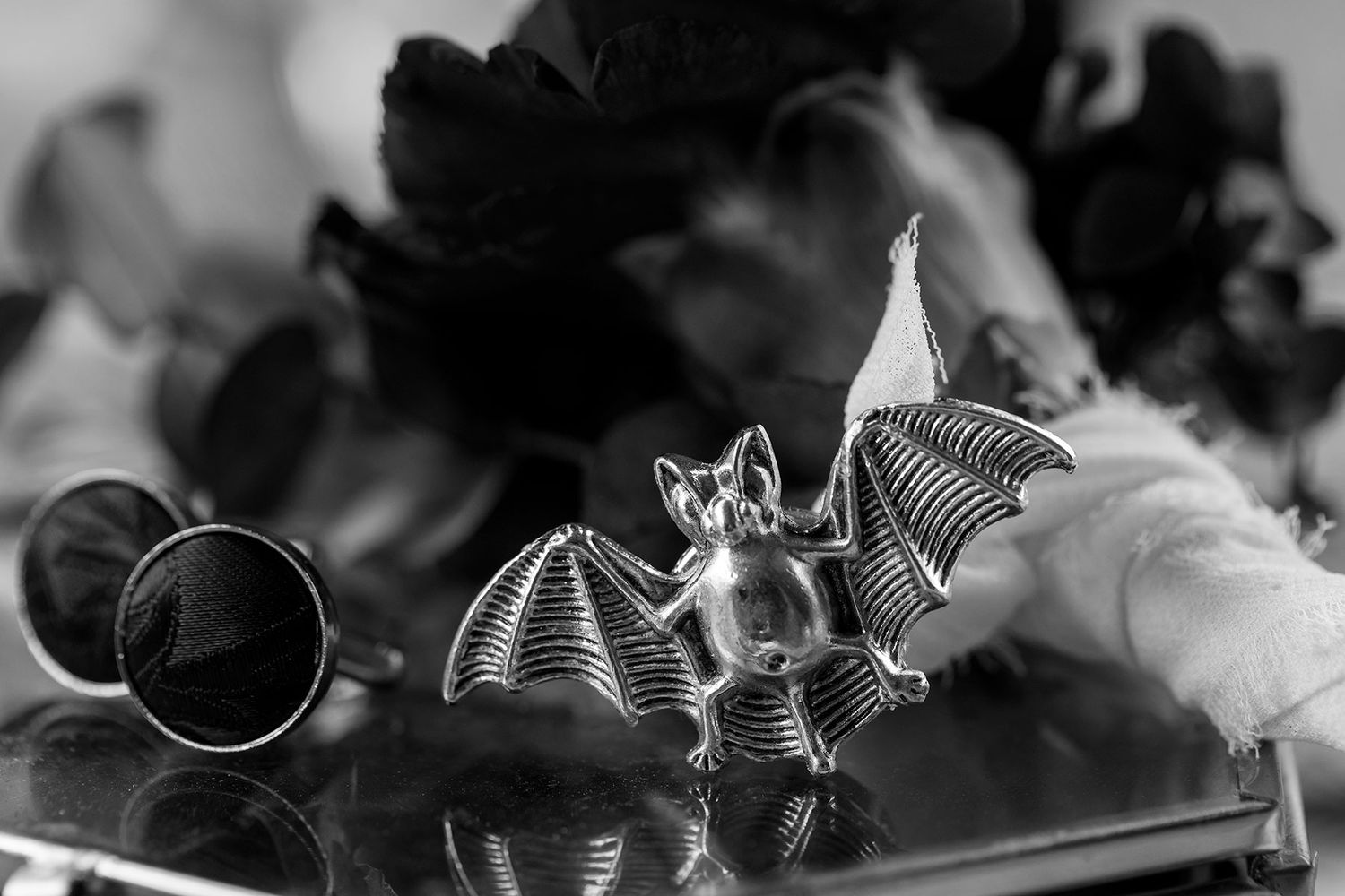 Kat and Alex's Lake Eppalock Halloween Wedding captured in B + W  by Jason Robins, 2025 NZIPP Australian Wedding Photographer of the Year.