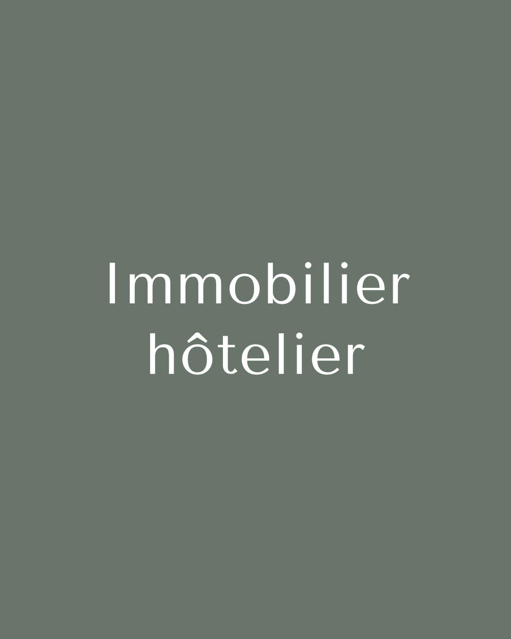 Immobilier hôtelier