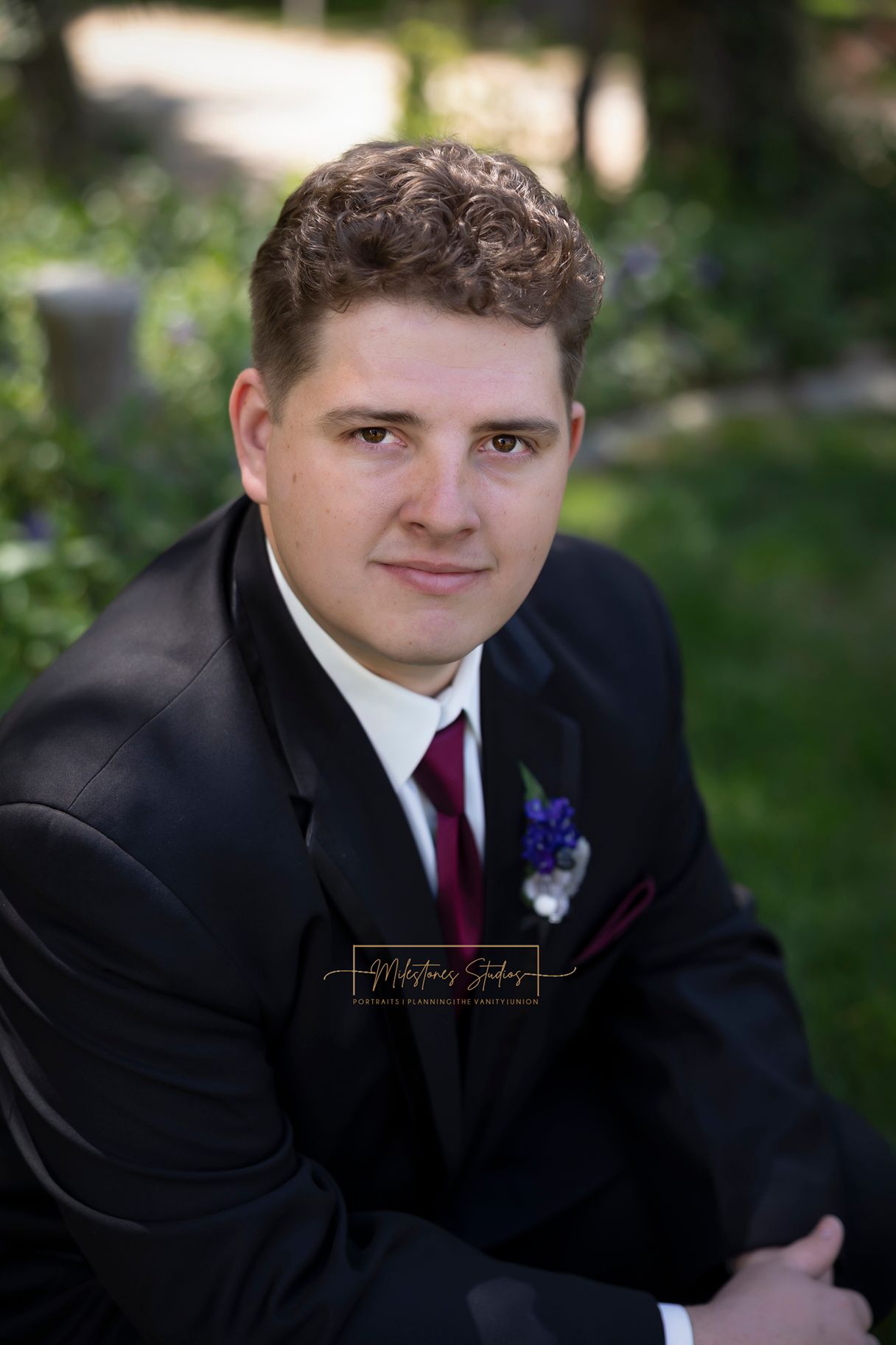 Groom portrait after hair grooming with The Vanity