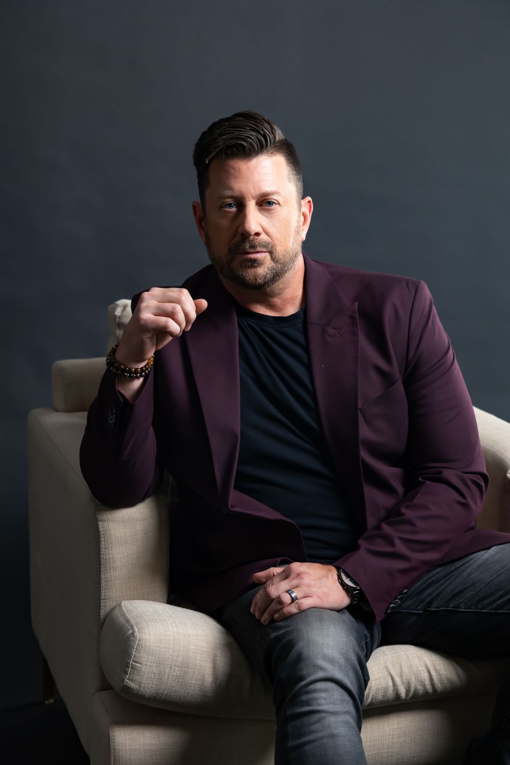 Sarasota Photographer Commercial Personal Branding Editorial High End Photography Professional Headshots Action Shots Men's Headshot in suit