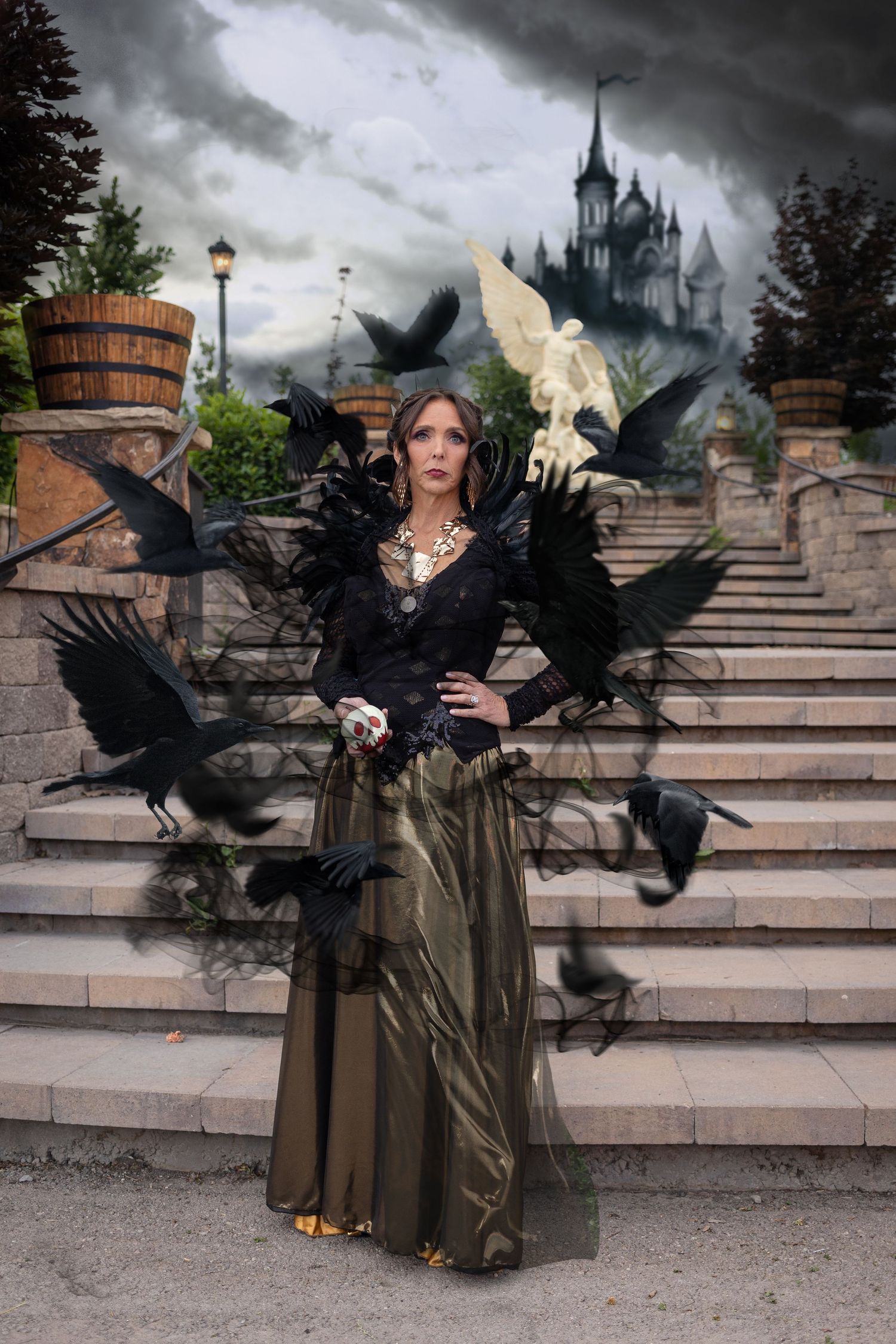 Evermore Park Pleasant Grove Utah fairytale villain photoshoot the evil queen