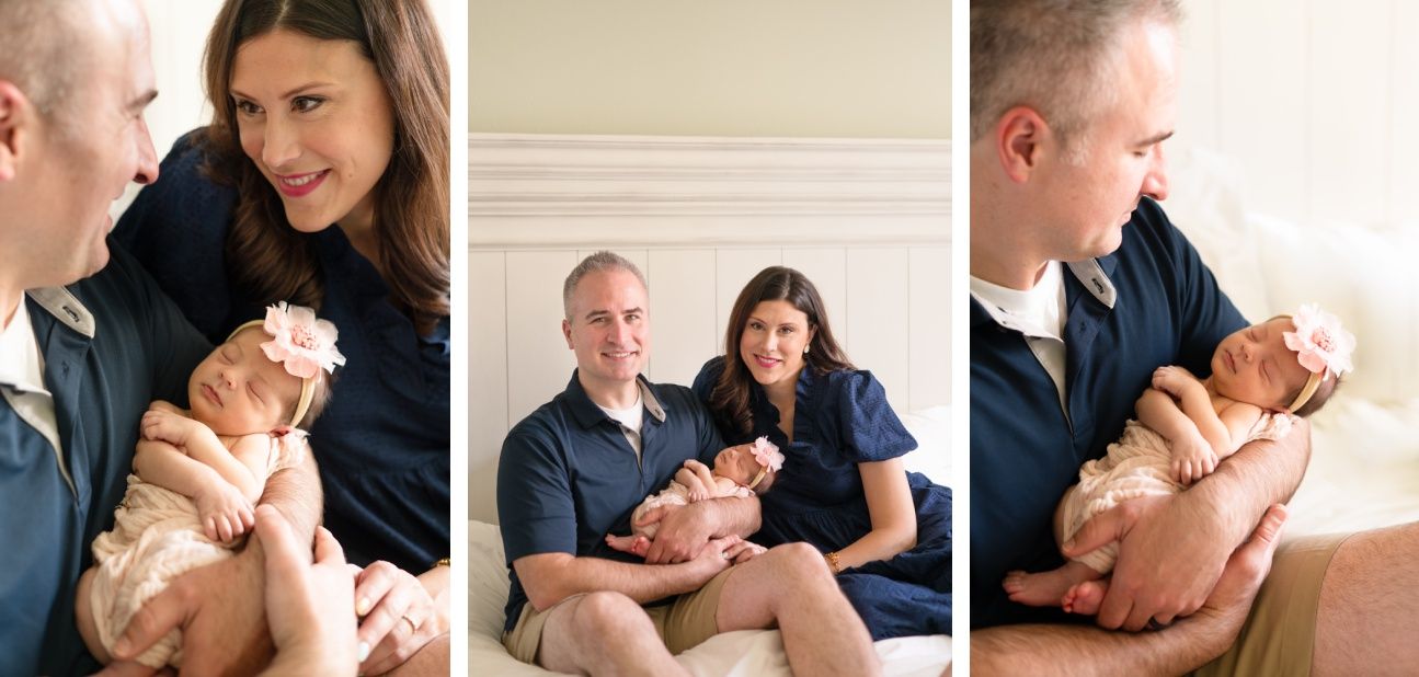 Newborn Baby Girl with Family in Home Natural Light Session by Bartlesville Newborn and Family Photographer Kristi Bray Photography
