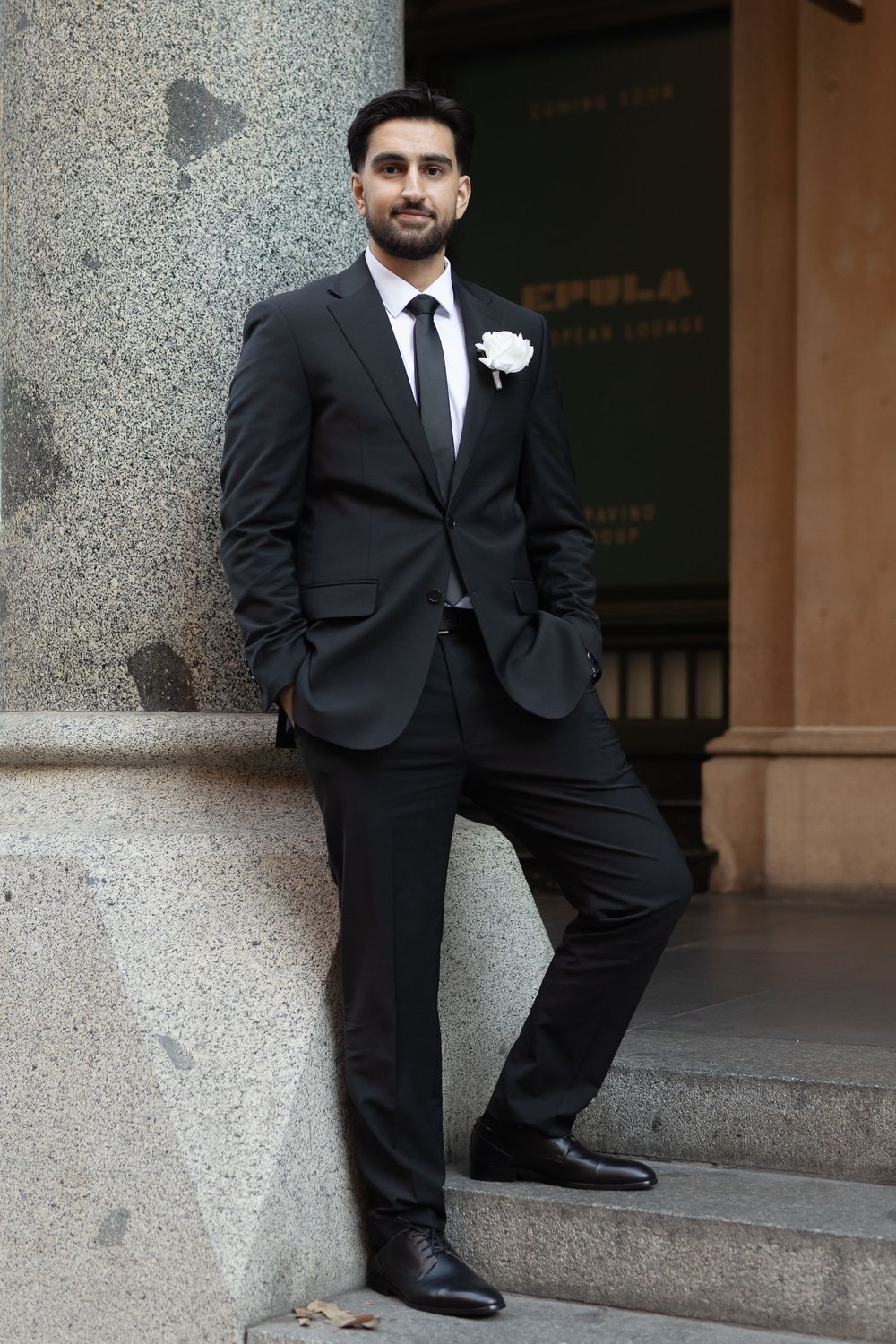 Creative and Natural candid portrait of newlyweds  and smiling after their wedding ceremony in Sydney, muslim wedding