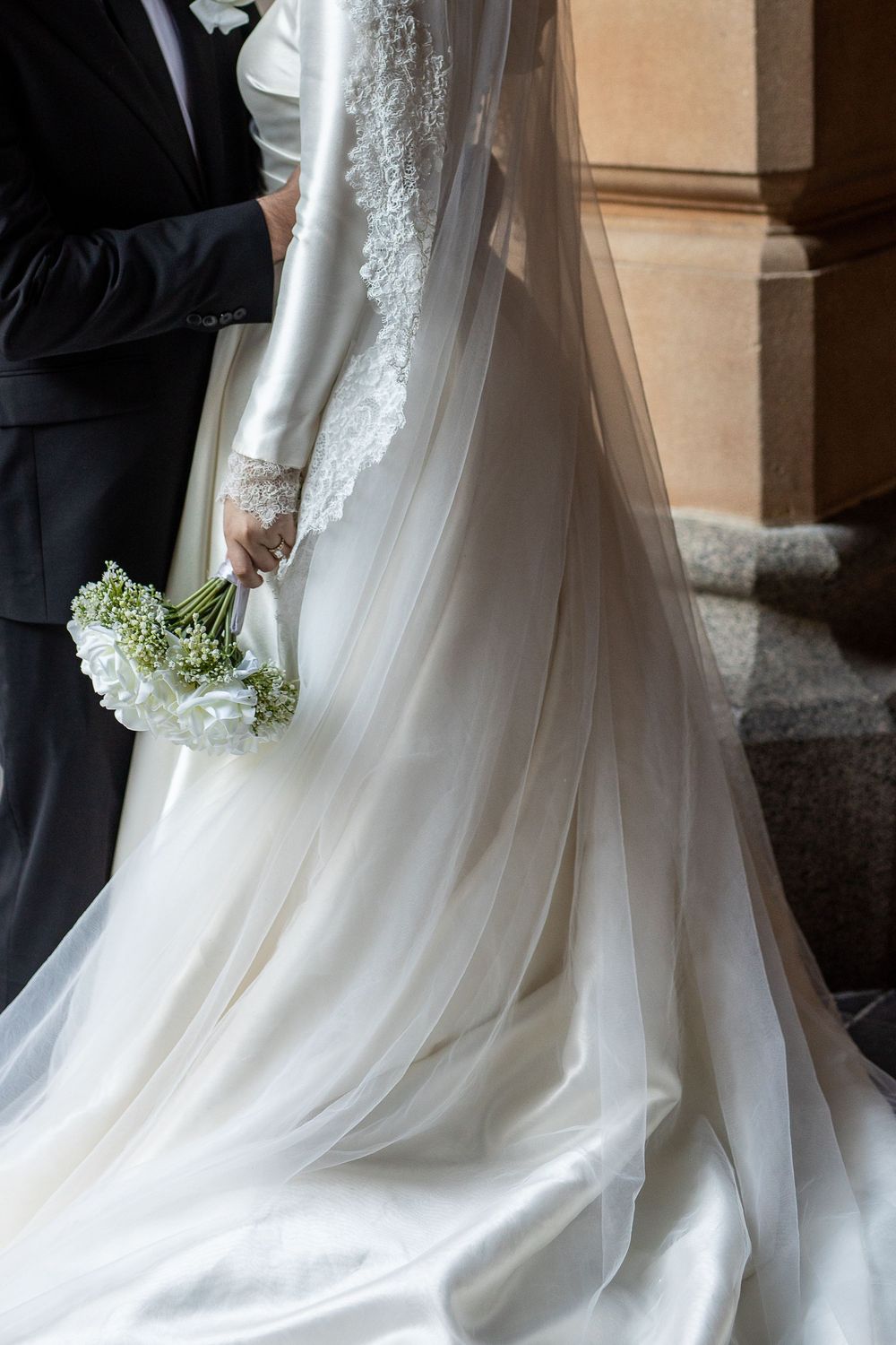 Creative and Natural candid portrait of newlyweds  and smiling after their wedding ceremony in Sydney, Muslim female wedding