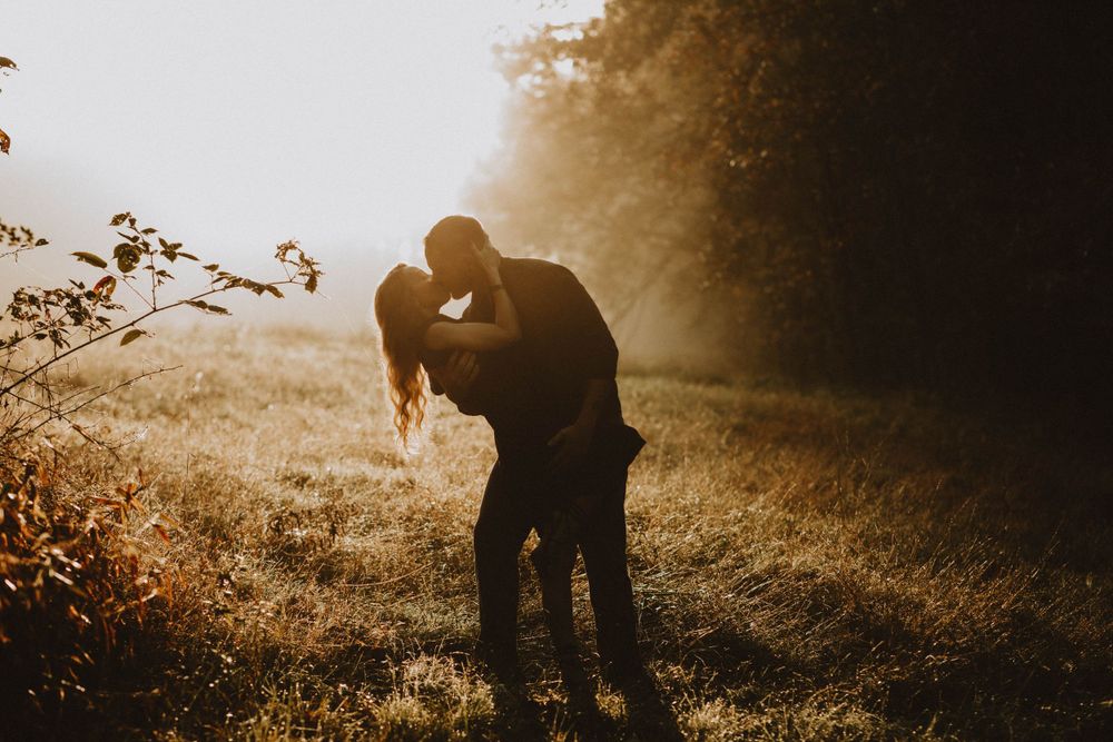 yellow creek spill way, indiana pa photographer, moody fall foggy engagement, engaged, pittsburgh photographer