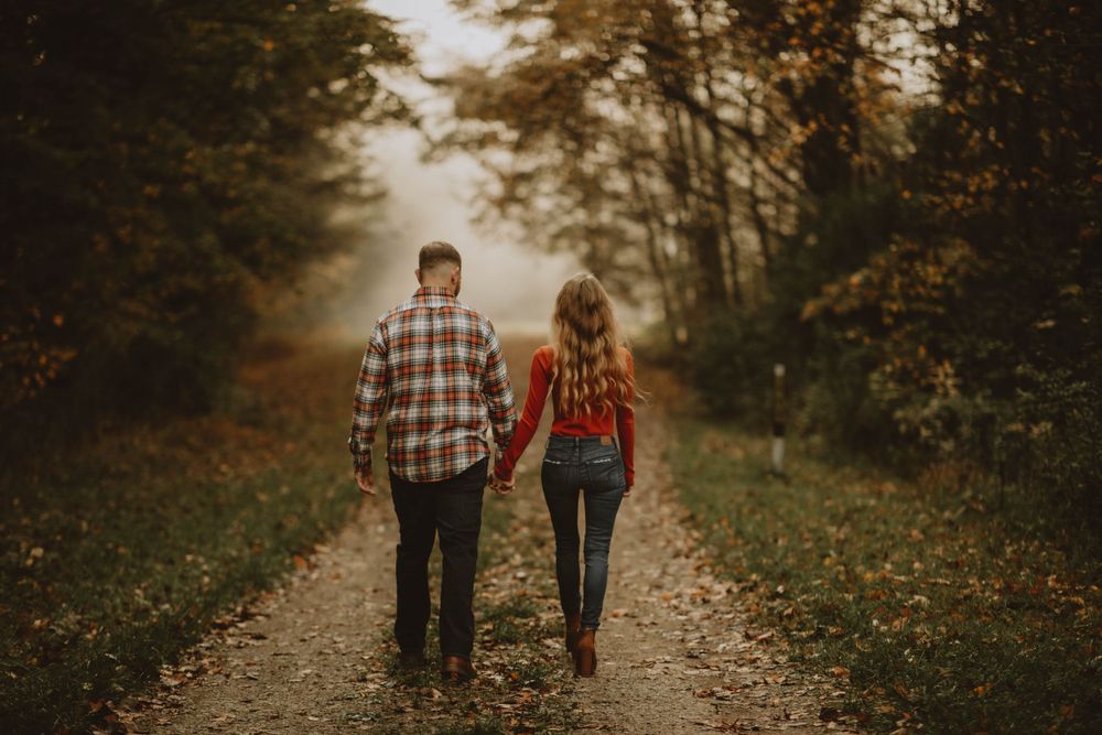 yellow creek spill way, indiana pa photographer, moody fall foggy engagement, engaged, pittsburgh photographer