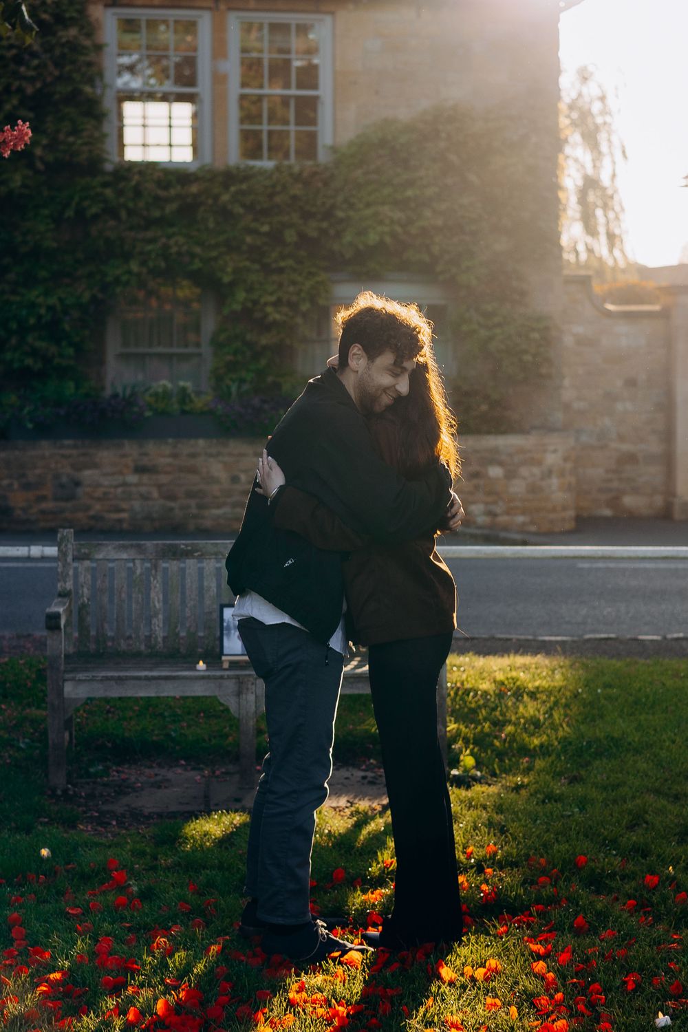 Proposal photography in the Cotswolds with genuine candid moments.
