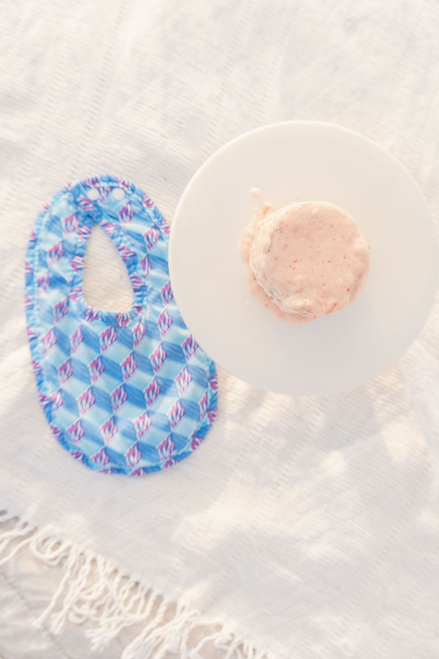 toddler girl cake smash one 1 year milestone outdoor photography, pink cake