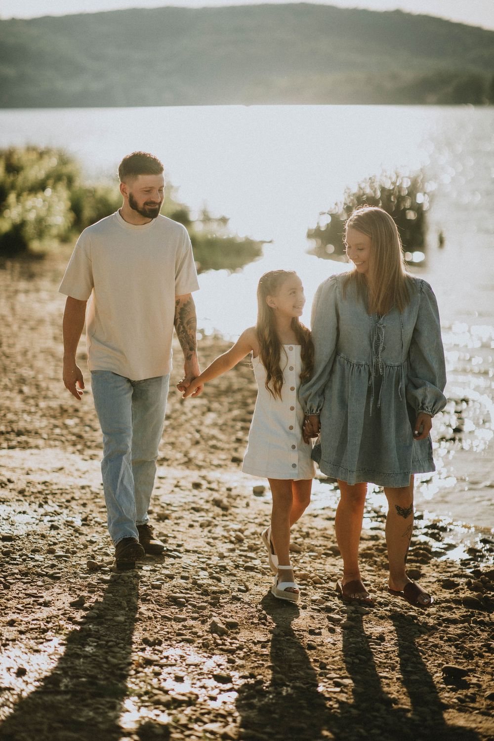 Yellow creek State Park, Indiana PA family portrait photographer Pennsylvania Beach sunset golden hour