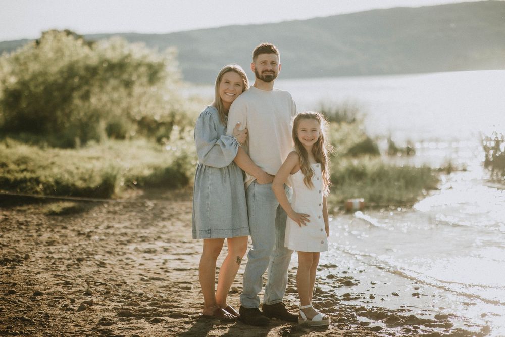 Yellow creek State Park, Indiana PA family portrait photographer Pennsylvania Beach sunset golden hour