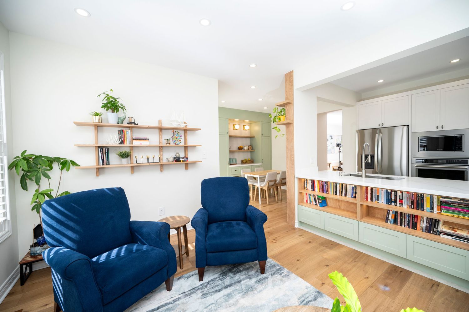 Interior photo of a living room.
