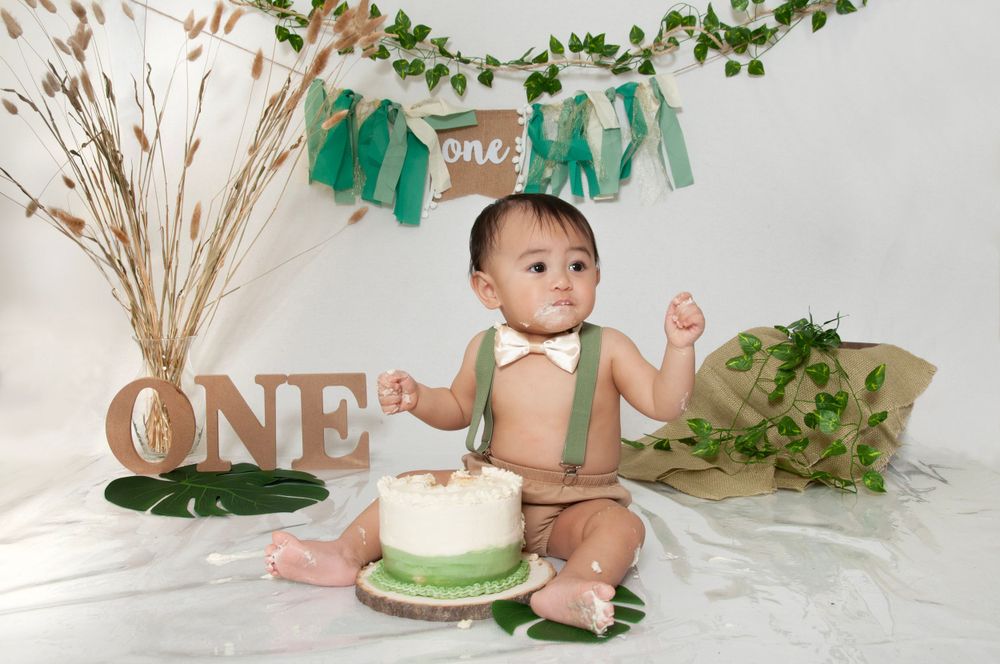 one year old boy birthday cake photo