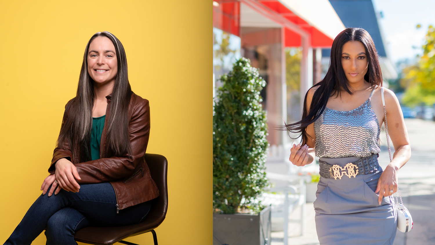 Professional headshots of people in business attire against a neutral background.