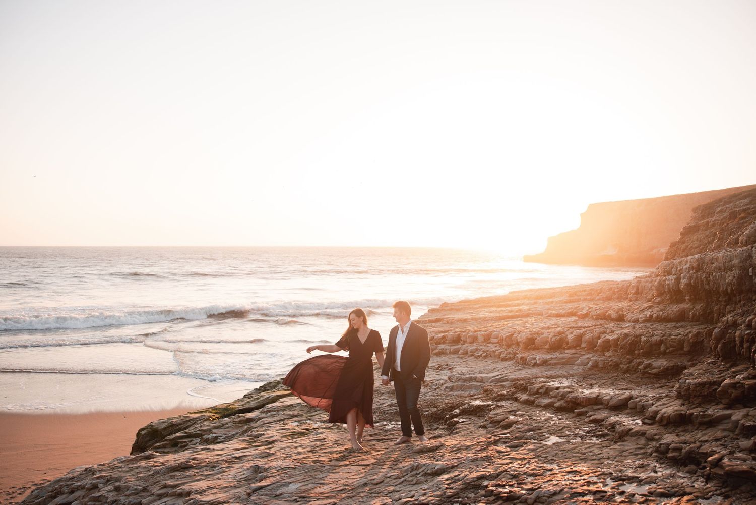 JeLau Photography Engagement Session in Santa Cruz Davenport California Davenport Bluffs and Davenport Beach