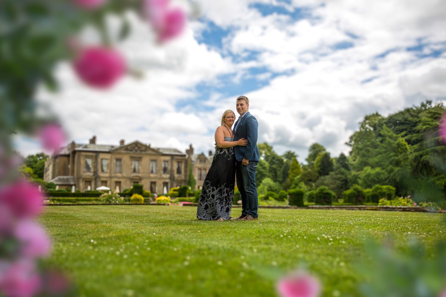 Adam and Becky, the couple that are celebrating their engagement at Coombe Abbey, Coventry
