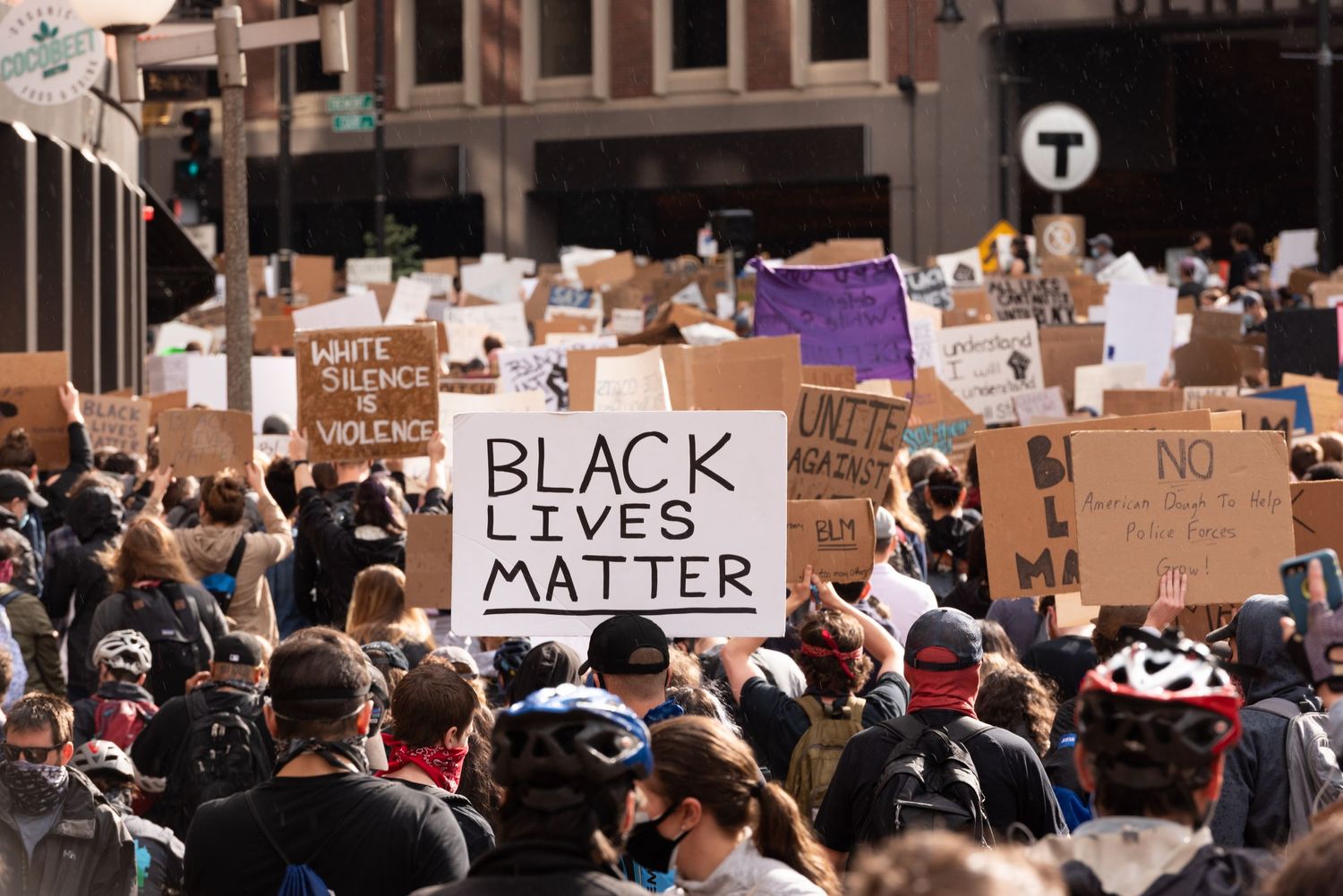 Black Lives Matter Protest in Government Center Boston May 2020