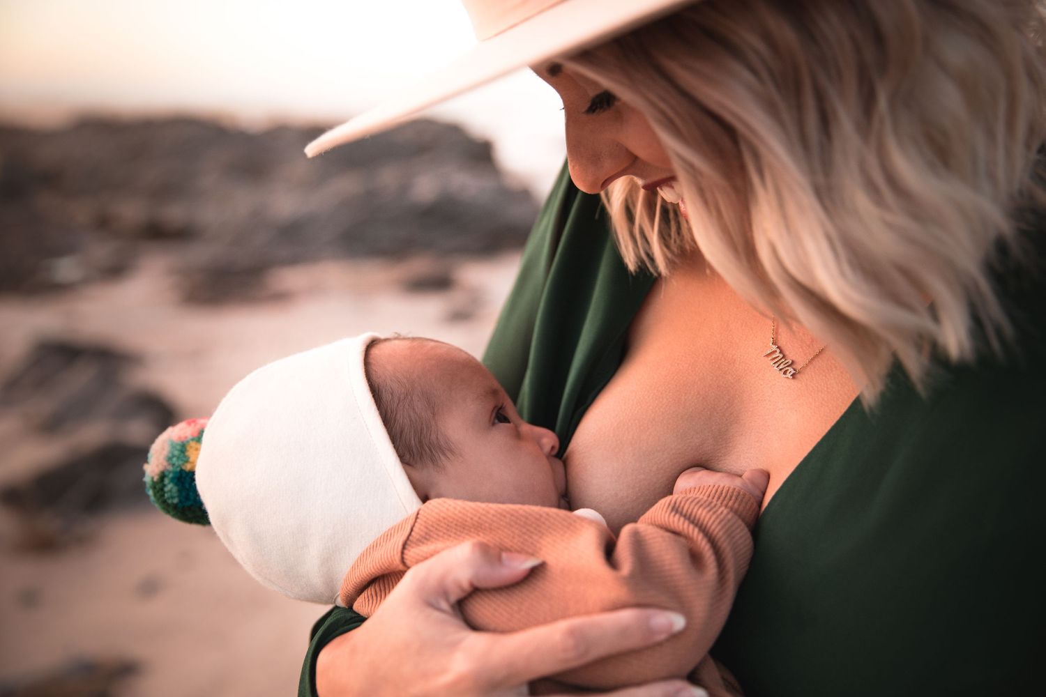 World Breastfeeding Week 2021 Alli Mayorga @thriftedqueen Asilomar Beach Monterey JeLau Photography Bay Area