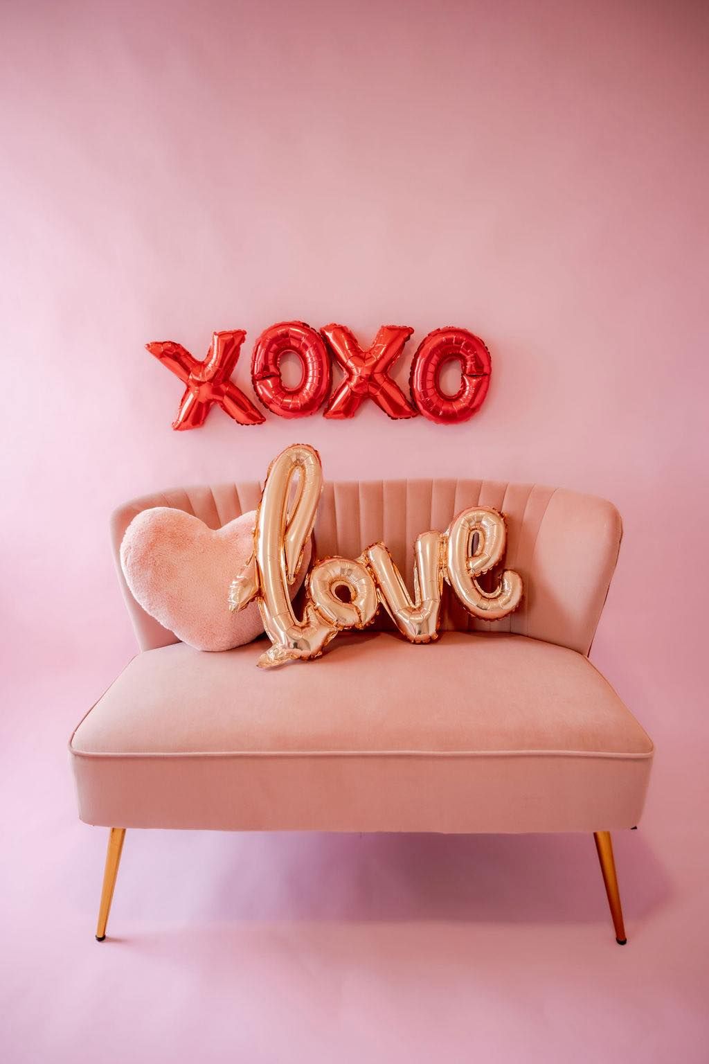 Valentine’s mini session setup at Prospect Farms studio near Athens and Lawrenceville GA