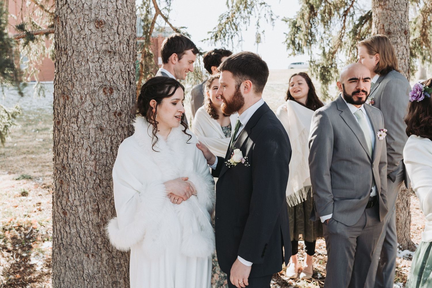 St. Mary’s Catholic Church Littleton wedding with cozy winter light and timeless church photos, captured by a Denver wedding photographer at