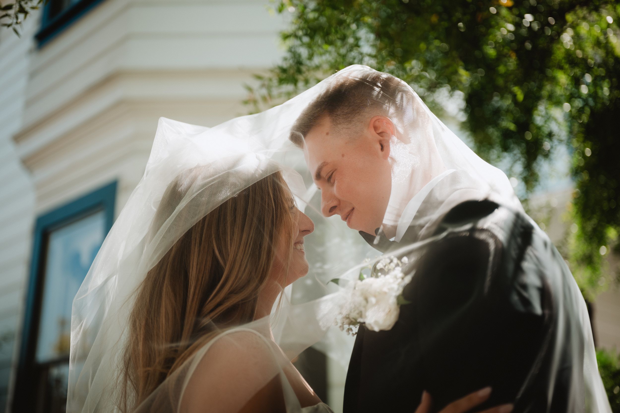Perry House Monterey Wedding bride and groom photo