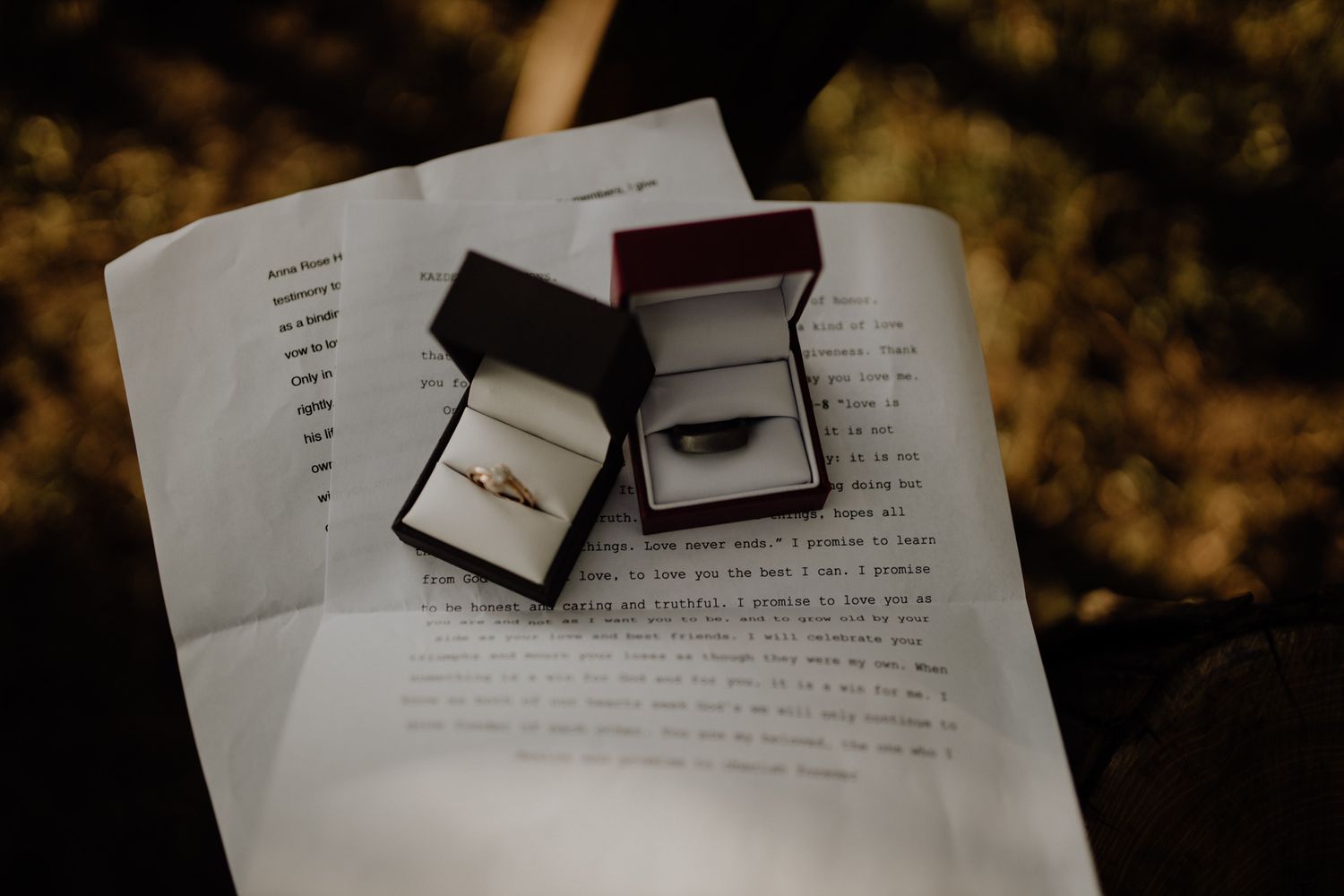 wedding vows and wedding ring image