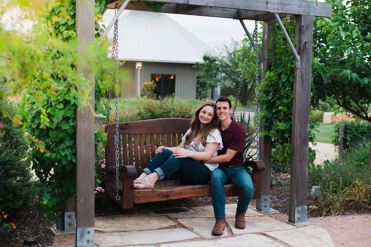 The Gardens at Texas A&M University Engagement Photography