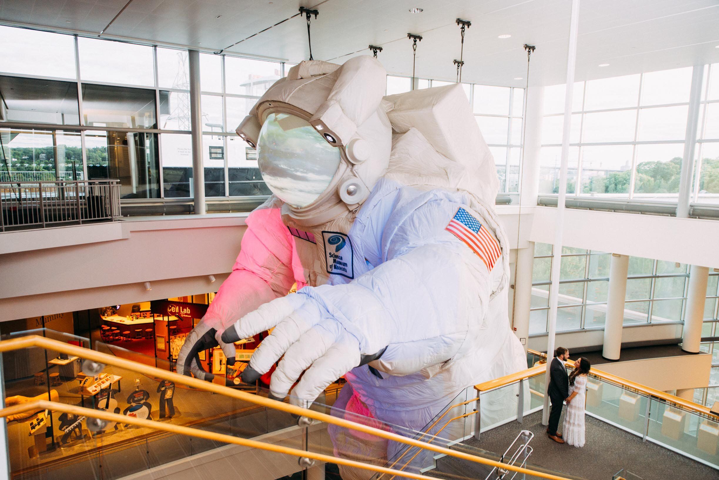 Unique Science Museum of Minnesota Wedding Jenai & Mark Trevor and