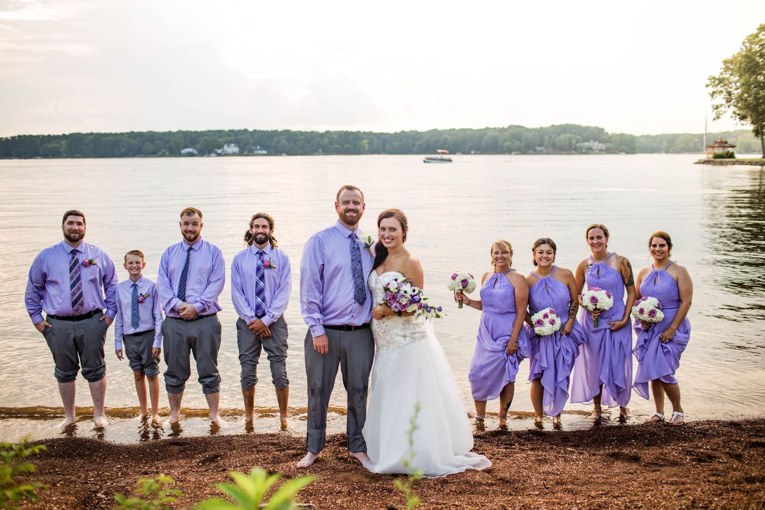 High ROck Lake wedding, NC elopement photography, NC elopement photographer, lakeside wedding