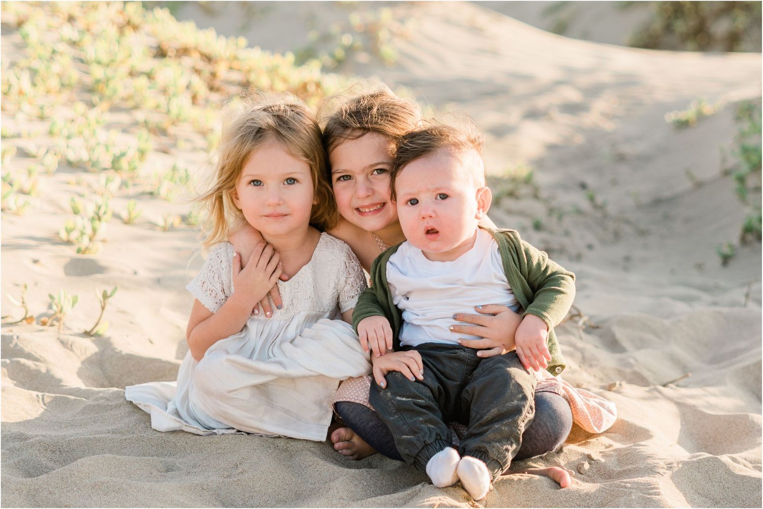 A family session with young children in Morro Bay by Felisha Connolly Photography