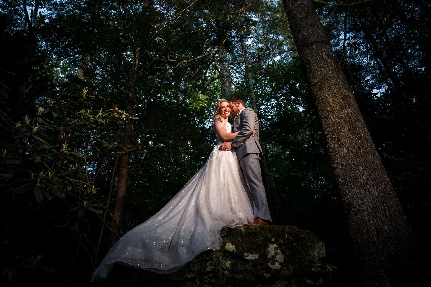Wedding Photography at Magnolia Streamside Resort of a bride & groom