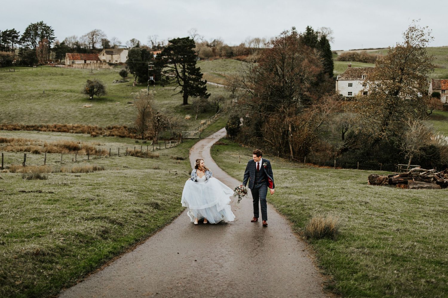 Wedding at Kingscote Barn in December