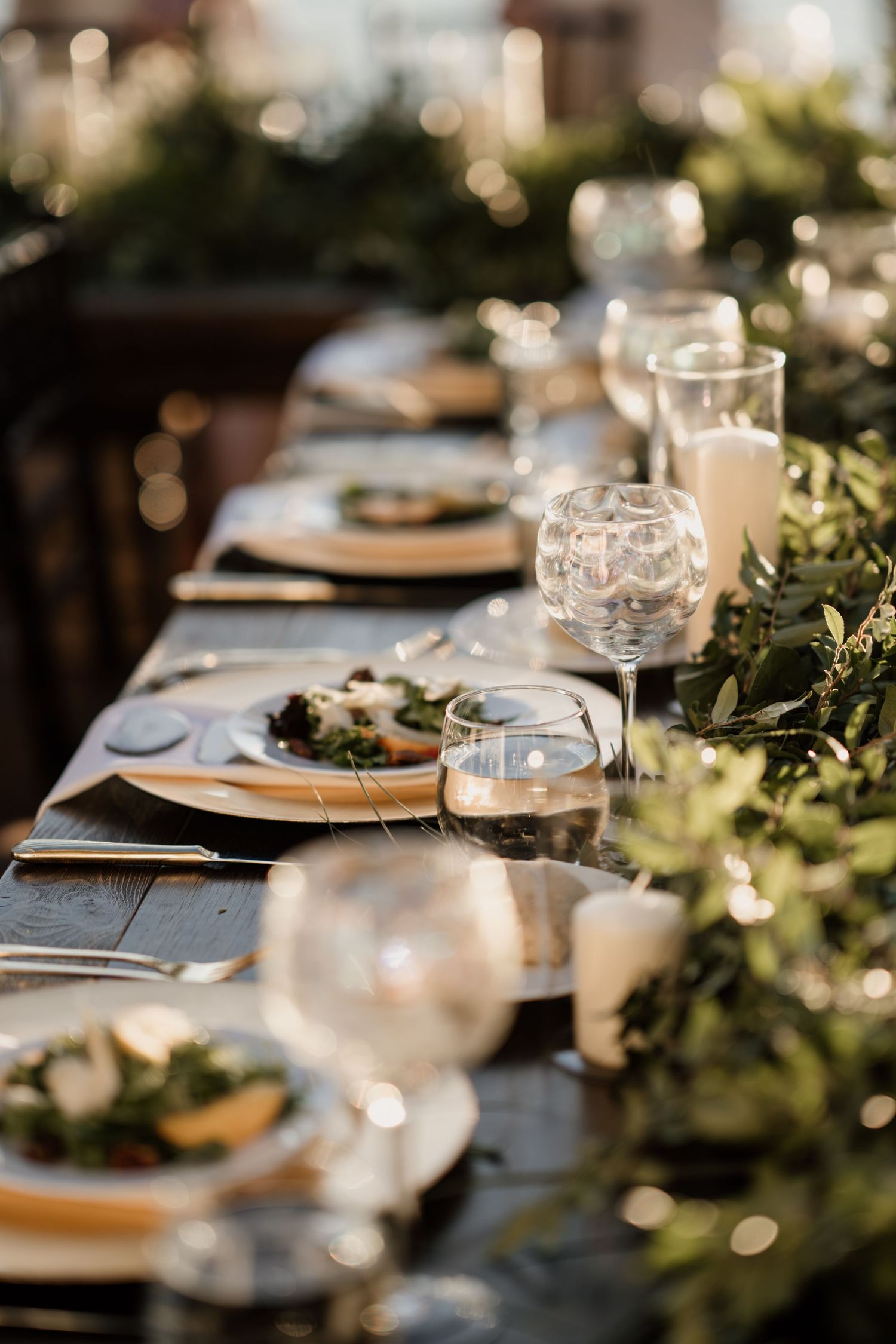 Documentary wedding portrait of couple's wedding reception at sunset