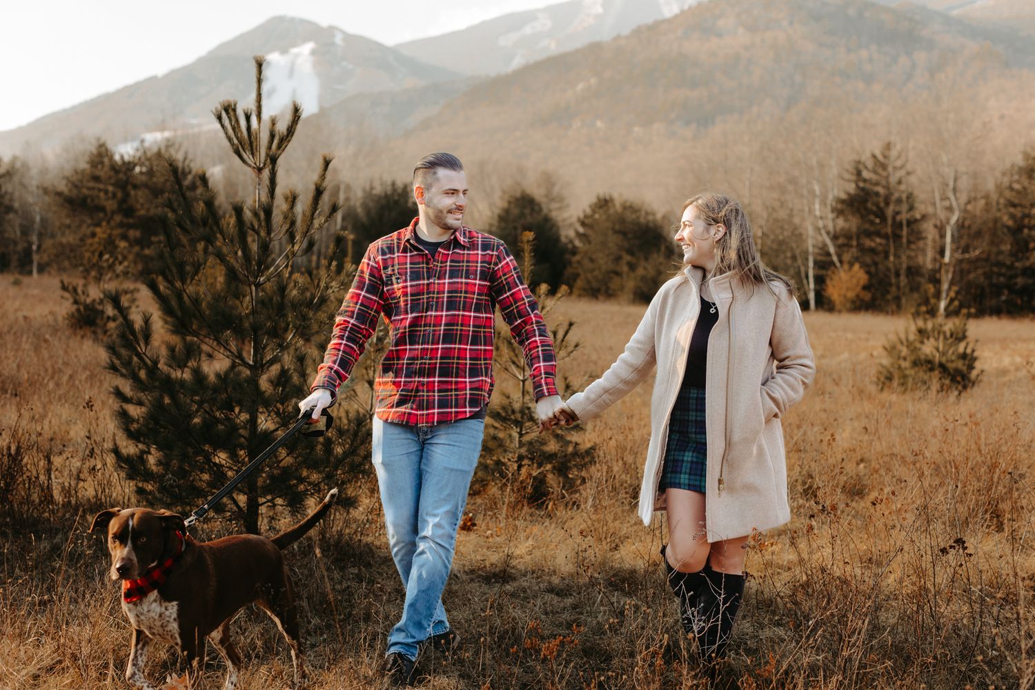 couple photoshoot engagement new york whiteface mountain wilmington