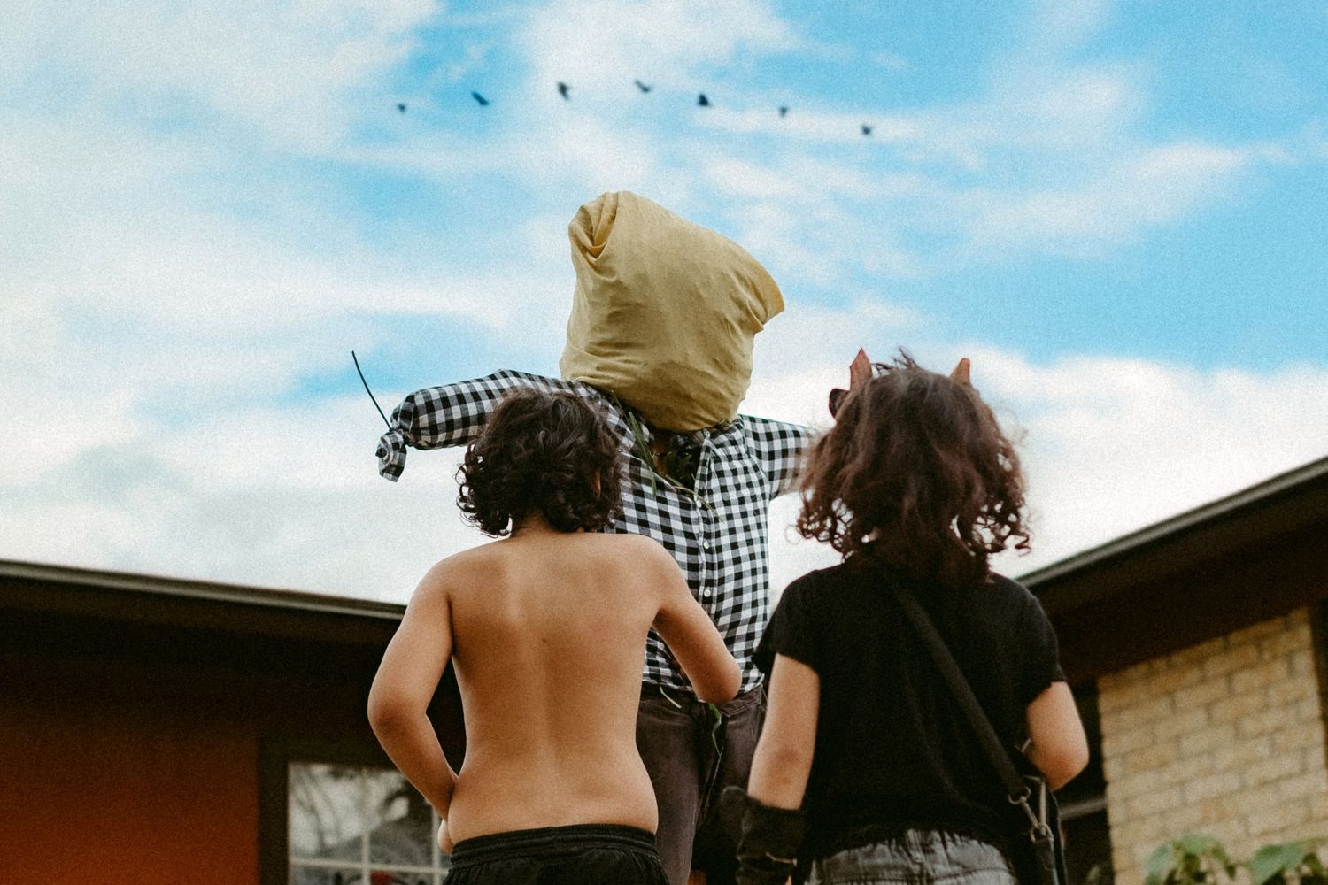 DIY Fall Scarecrow Making at Home in October | Kenedy & San Antonio, Texas Photographer | Victoria, Texas Photographer