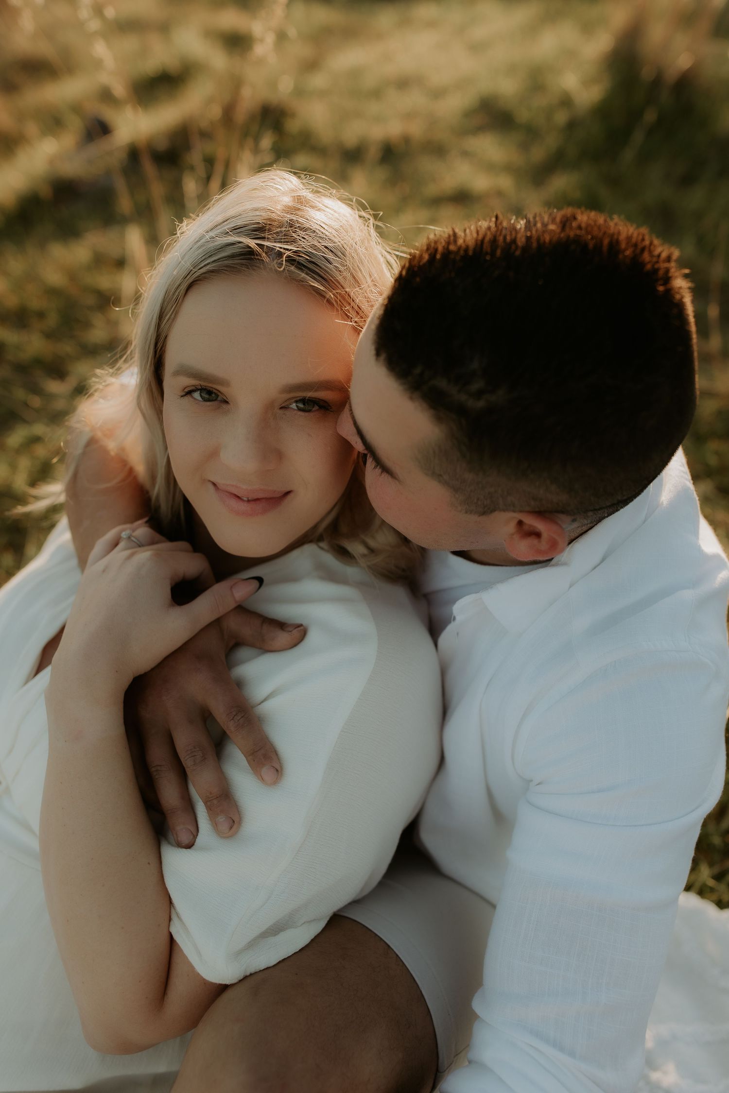 close up makeup for a couples photoshoot