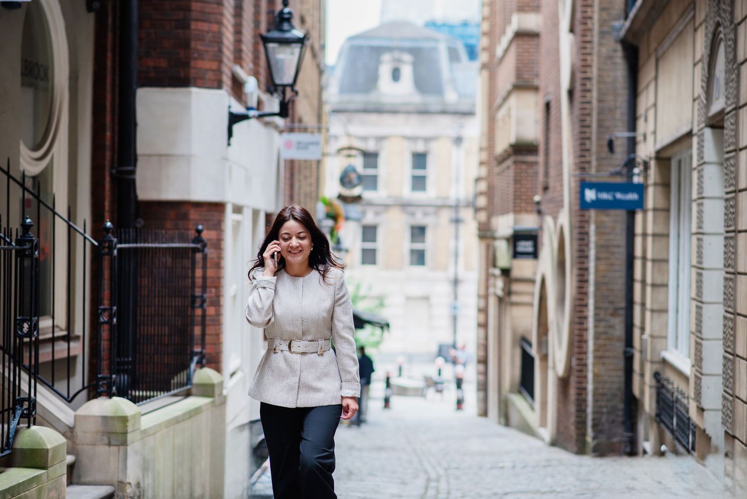 brand photoshoot of female business owner in central London